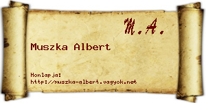 Muszka Albert névjegykártya